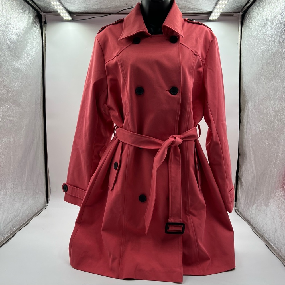 Wantdo waterproof double breasted trench coat size‎ L. Pink/coral.